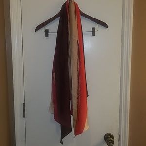 Vince Camuto claret silk scarf